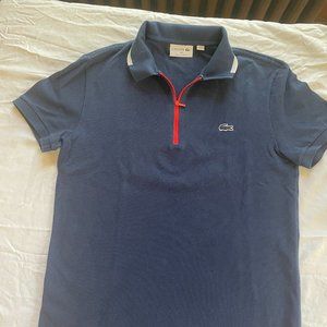 Lacoste Made in France Royal Blue Zippered Polo Size M / Europe size 4